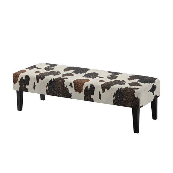 XYZCANDO Cow Print Pattern Polyester Spandex Bench Covers with Abrasion Resistant, Breathable Stain Resistant Bench Seat Cover for Dining Room