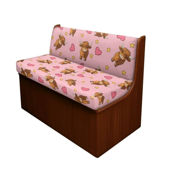 XYZCANDO Cow RV Dinette Cushion Covers Heart Star Bench Seat Cover Easy to Install RV Accessories for Inside Cushion Covers for Couches and Sofas Couch Cushion Covers Furniture Covers Pink