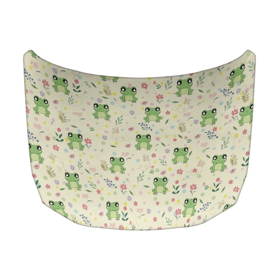 XYZCANDO Cute Universal Car Hood Cover with Frog Floral Design - Durable All-Weather Protection for SUV Trucks Sedans