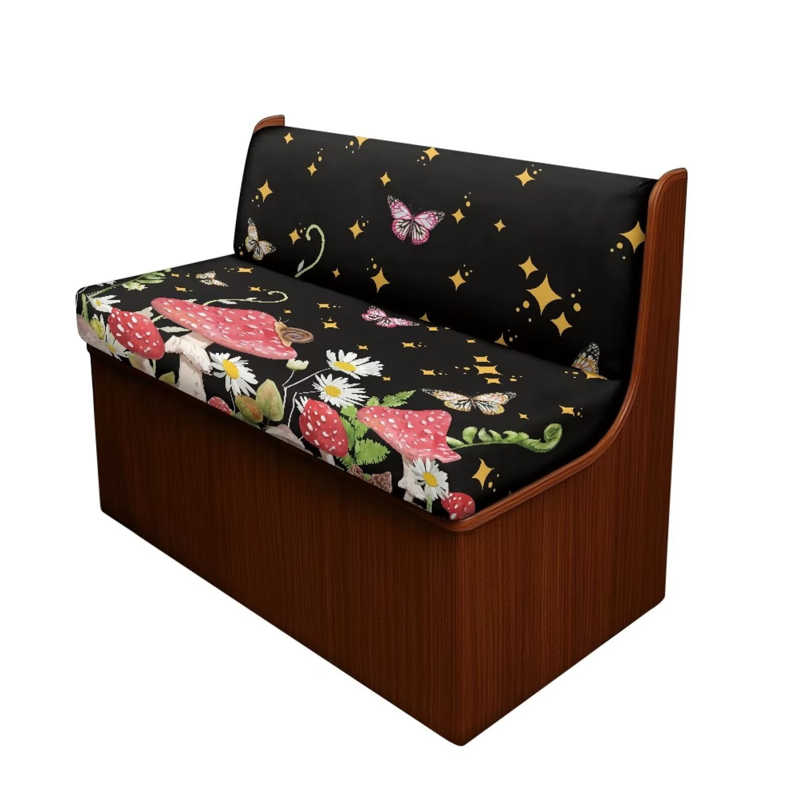 XYZCANDO Daisy Mushroom Cute RV Dinette Cushion Covers Starry Butterfly Print Stretchable RV Decor Universal Couch Cushion Covers Comfortable Loveseat Sofa Chair Cover Furniture Protector