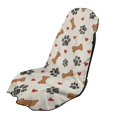 thumbnail image 1 of XYZCANDO Dog Paw Print, Bone & Heart Pattern Car Seat Towel Covers Easy Installation for Camping Outdoor Sports, Enhances Comfort Anti-Slip Seat Covers Non Slip, 1 of 11