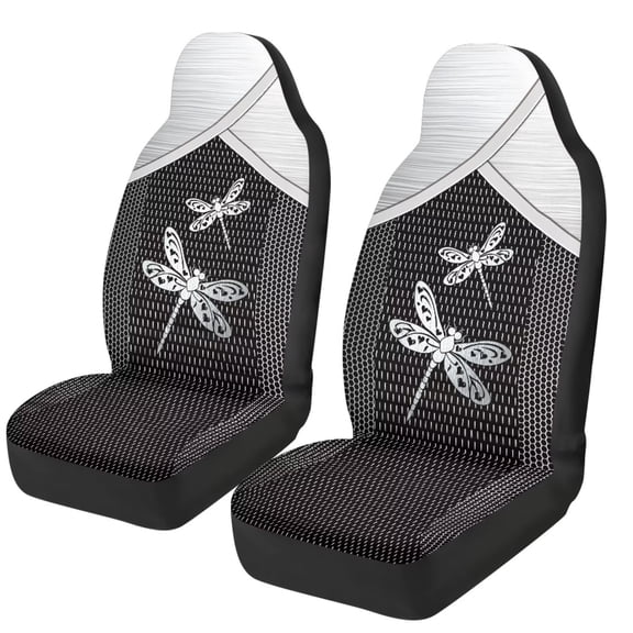 XYZCANDO Dragonfly Car Front Seat Covers Soft Car Seat Covers Front Seats Only Set of 2 Removable Automotive Accessories Easy to Install Universal Fit for Cars,Sedans & SUVs