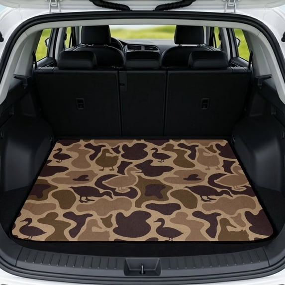 XYZCANDO Duck Camo Universal Trunk Mat 29" x 39", Polyester Waterproof Trunk Carpet, Easy Install Easy Clean Non-Slip Cargo Protector for Most Vehicles