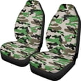 thumbnail image 1 of XYZCANDO Durable 2-Pack Front Car Seat Covers With Green Camo Pattern - Breathable Washable All-Season Vehicle Interior Protection, 1 of 10