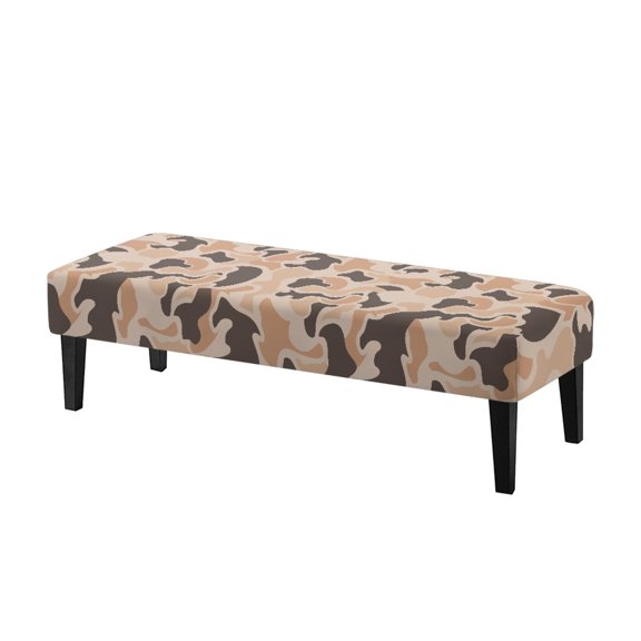XYZCANDO Easy Install Dining Room Bench Slipcover, Desert Camouflage Pattern Polyester Spandex Fabric Scratch Resistant Dining Room Bench Covers Slipcover for Living Room Hotel