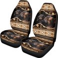 thumbnail image 1 of XYZCANDO Easy to Install Front Seat Bucket Towel Auto Car SUV, Soft Anti-Scratch Car Seat Covers 2 Pack Polyester Dachshund Design, 1 of 10