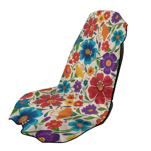 XYZCANDO Floral Skateboard Pattern Car Seat Towel Cover, Non Slip Versatile Car Seat Towel Breathable Easy Install for Trucks Cars