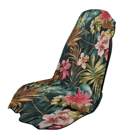 XYZCANDO Flowers Pattern Breathable Car Seat Cover, Non Slip Sweatproof Lightweight Seat Towel Cover for SUV Trucks Van