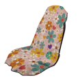 thumbnail image 1 of XYZCANDO Flowers Pattern Print Sweatproof Car Seat Cover Towel, Anti-Slip Easy Install Machine Washable Towel Cover for SUV Cars, 1 of 11