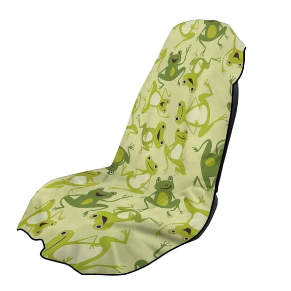 XYZCANDO Frog Dance Car Seat Towel Cover, Sweatproof Car Seats Towel Protector Machine Washable Quick-Release Installation for SUVs Trucks