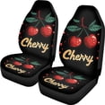 thumbnail image 1 of XYZCANDO Front Car Seat Covers Polyester Fabric Car Front Seat Covers Car Accessories Removable Washable Vehicle Sedan, Cherry Pattern, 1 of 10