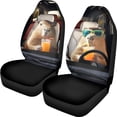 thumbnail image 1 of XYZCANDO Funny Capybara Print Front Car Seat Covers - Breathable Waterproof Protective 2 Piece Set For Daily Auto Use, 1 of 10