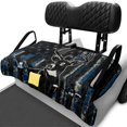thumbnail image 1 of XYZCANDO Golf Cart Seat Cover Universal Warp Knitted Terry Cloth, Compatible with Sports Club Car Golf Cart, for Club Cars 2 Person Seats Golf Carts, Deer American Flag Pattern, 1 of 7