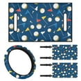 thumbnail image 1 of XYZCANDO Golf Print 4 Piece Golf Cart Seat Covers Golf Cart Steering Wheel Cover 2pcs Golf Cart Flags Golf Cart Blanket Anti Slip Golf Cart Steering Wheel Covers Suitable for All Seasons Blue, 1 of 7
