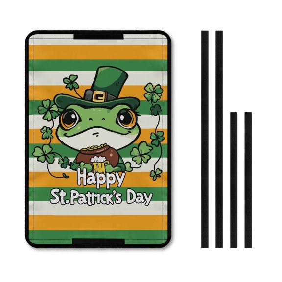 XYZCANDO Green Hat Frog RV Door Window Shade Clover RV Insulated Window Covers Happy St. Patrick's Day Camper Decor Easy to Install Foldable RV Window Curtains for Inside Camper RV Window Cover Green