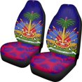 thumbnail image 1 of XYZCANDO Haiti Flag Pattern Car Seat Covers for Man Waterproof Car Front Seat Covers All-Season Easy to Install, for SUV Truck Auto, 1 of 10