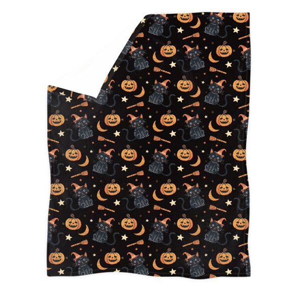 XYZCANDO Halloween Coral Fleece Home Blanket, Non-Fading Throw Blanket Soft Super Soft Lightweight Coral Fleece Throw Blanket for Bed Couch Bedroom