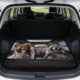thumbnail image 1 of XYZCANDO Happy Raccoon Universal Trunk Mat 29" x 39", Washable Durable Trunk Carpet with Non-Slip Backing, Easy-Clean Stitched Edge Liner for SUVs, Sedans and Trucks, 1 of 7