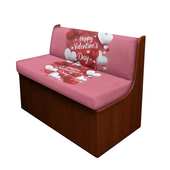 XYZCANDO Heart Rv Dinette Cushion Covers Happy Valentine's Day Couch Cushion Covers Rv Accessories for Inside Comfort Slip Covers for Loveseat Loveseat Sofa Chair Cover Furniture Protector Pink