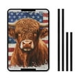 thumbnail image 1 of XYZCANDO Highland Cow RV Door Window Shade American Flag RV Door Window Foldable RV Curtains for Inside Fashion Camper Decor Easy to Install 26'' X 17'' RV Black Out Window Covers Camper Shades Brown, 1 of 7