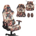 thumbnail image 1 of XYZCANDO Hippie Flower Gaming Chair Cover Gaming Chair Cover Set Dust-Proof Protector Machine Washable Turtle Non-Skid Stretch Fabric Keeps Your Chair Cool and Clean, 1 of 7