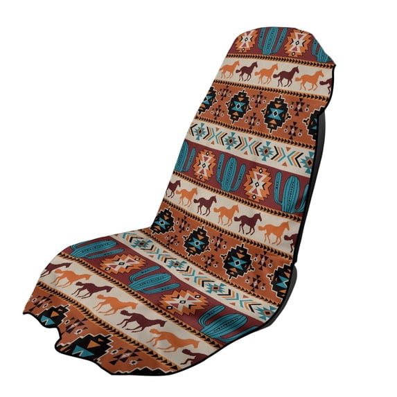 XYZCANDO Horse Totem Sweatproof Car Seat Towel Cover, Non Slip Washable Easy Install Versatile Car Seat Towel for SUVs Trucks Sedans