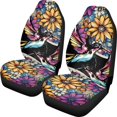 thumbnail image 1 of XYZCANDO Hummingbird Floral Pattern Car Seat Covers Elastic Fabric Soft Front Seat Covers Interior Car Interior, Thin Anti-Scratch Sedan SUV, 1 of 10