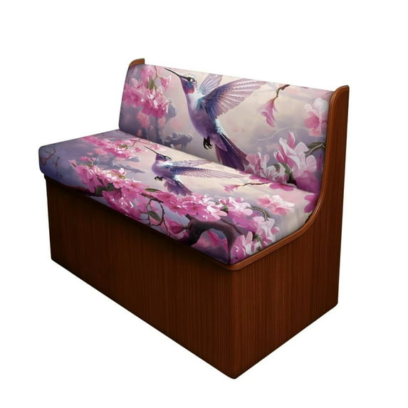 XYZCANDO Hummingbird Floral RV Dinette Cushion Covers Comfortable RV Accessories Stretchable Cushion Covers for Couches and Sofas Universal Furniture Covers for Women Pink