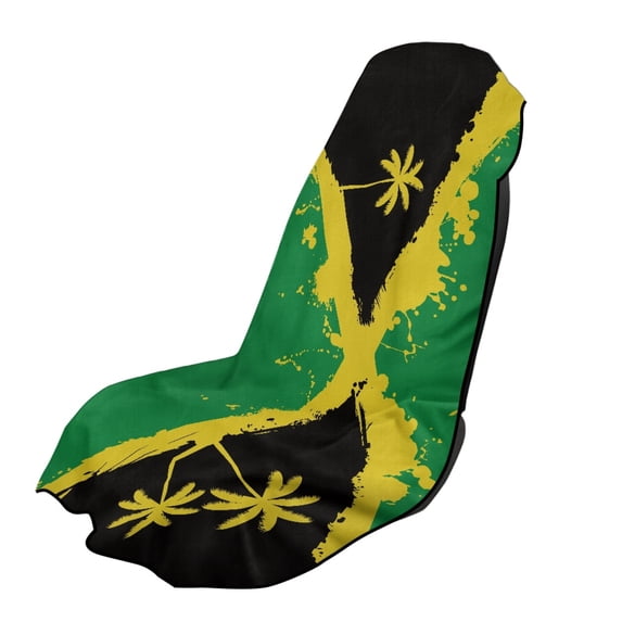 XYZCANDO Jamaican Flag Pattern Car Seat Protector, Comfortable Car Cushion Seat Covers Durable Non-Slip for Cars Trucks Vans
