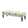 thumbnail image 1 of XYZCANDO Lemon Print Polyester Spandex Rectangle Dining Bench Slipcover with Breathable, Washable Elastic Band Bench Cushion Cover for Bedroom, 1 of 9