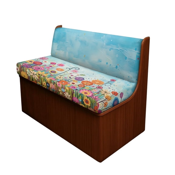 XYZCANDO Light Blue Floral RV Sofa Seat Covers Stretch, for Camper Travel Trailer Suitable for RV Camper Car Bench Sofa Cushion