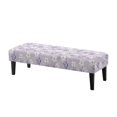 thumbnail image 1 of XYZCANDO Light Purple Floral Print Bench Seat Cushion Covers, Washable Bench Covers Anti-Dust Poly Spandex Bench Seat Cover for Bedroom, 1 of 9