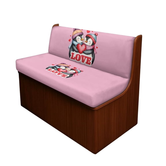 XYZCANDO Love Penguin RV Sofa Cover Convenient Installation RV Dinette Cushion Covers, Non-Slip Breathable RV Booth Seat Covers Fit for Bench Booth Seats