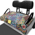 thumbnail image 1 of XYZCANDO Mandala Golf Cart Seat Cover | 4 Storage Pockets, Non-Slip Washable Terry Cloth | Universal 2-Seat Golf Cart Accessory, 1 of 8