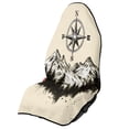 thumbnail image 1 of XYZCANDO Mountain Compass Terry Cloth Car Seat Covers Sweatproof Car Seat Towel Cover, Auto Protector, Suitable for Van Truck Seat, Fit for Cars Trucks SUVs, 1 of 6