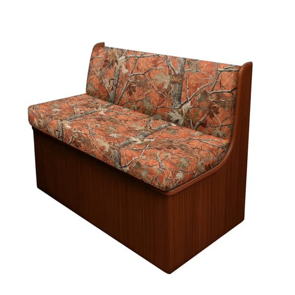 XYZCANDO Orange Camo Tree Pattern RV Booth Seat Covers Stretchy Camper Seat Covers, Scratch-Resistant Furniture Protection Camper Cushion Covers