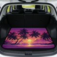 thumbnail image 1 of XYZCANDO Palm Tree Sunset Car Trunk Mat 29" x 39", Waterproof Cargo Liner with Non-Slip Backing, Stitched Edge Rear Trunk Protector for SUVs, Sedans and Trucks, 1 of 7