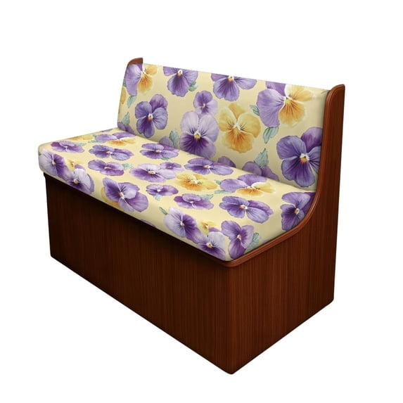 XYZCANDO Pansy RV Dinette Cushions Universal RV Decor Stretchable Sofa Covers Furniture Protector Comfortable Slip Covers for Loveseat Purple