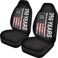 thumbnail image 1 of XYZCANDO Patriotic 250th Anniversary Front Car Seat Covers featuring Distressed USA Flag - Durable Protective Set Of 2, 1 of 10