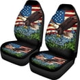 thumbnail image 1 of XYZCANDO Patriotic Front Car Seat Covers featuring Eagle US Flag Design - Durable Breathable Protection for SUV Truck, 1 of 10