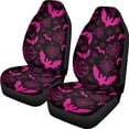 thumbnail image 1 of XYZCANDO Pink Bat & Spider Web Auto Seat Covers for Man Soft Vehicle Seat Covers Washable Breathable, for Sedan Van SUV, 1 of 10