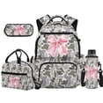 thumbnail image 1 of XYZCANDO Pink Bow Duck Camo 4Pcs Kids Backpack Set with Portable Lunch Bag Multifunctional Pencil Case Water Bottle Bag Carrier for Elementary Middle School Boys, 1 of 7