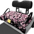thumbnail image 1 of XYZCANDO Pink Cherry Blossom Golf Cart Seat Cover - 4 Storage Pockets Washable Non-Slip Universal 2-Seat Golf Cart Seat Protector, 1 of 9