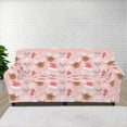 thumbnail image 1 of XYZCANDO Pink Christmas Stretch Armchair Sofa Slipcover for 1 Cushion Couch, 1-Piece Couch Sofa Cover Furniture Protection Soft with Elastic Bottom for Kids, Pets, 1 of 6