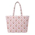 thumbnail image 1 of XYZCANDO Pink Santa Print Quilted Handle Tote Bag Large Capacity Festive Shoulder Purse for Christmas Daily Shopping Travel Work Lightweight Cute Carrying Handbag, 1 of 7