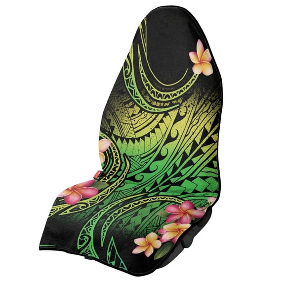 XYZCANDO Plumeria Car Seat Towel Cover - Moisture-Wicking Sweat Protector with Non-Slip Backing, Universal Fit for Cars, SUVs & Trucks