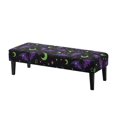 thumbnail image 1 of XYZCANDO Polyester Spandex Fabric Bench Slipcover for Bedroom Dining Room, Stretch Pet Hair Resistant Dining Room Bench Covers, Halloween Bat Moon Print, 1 of 9