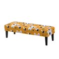 thumbnail image 1 of XYZCANDO Polyester Spandex Fabric Rectangular Long Bench Slipcover for Hotel Bedroom, Anti Scratch Washable Bench Covers, Cat Mushroom Pattern, 1 of 9