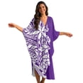 thumbnail image 1 of XYZCANDO Polynesian Flowers Kaftan Dresses Plus Size Swimsuit Coverup Summer Bathing Suit Caftan Loungewear Beach Dress Bikini Cover Up Oversized Beach Robe Hawaiian Dresses Flowy Resort Wear, 1 of 7