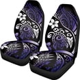 thumbnail image 1 of XYZCANDO Purple Floral Design Car Front Seat Covers 2 pcs Interior Accessories Car Front Seat Cover Set car Front Seats Car Interior, Protector Stretchy SUV Auto, 1 of 9